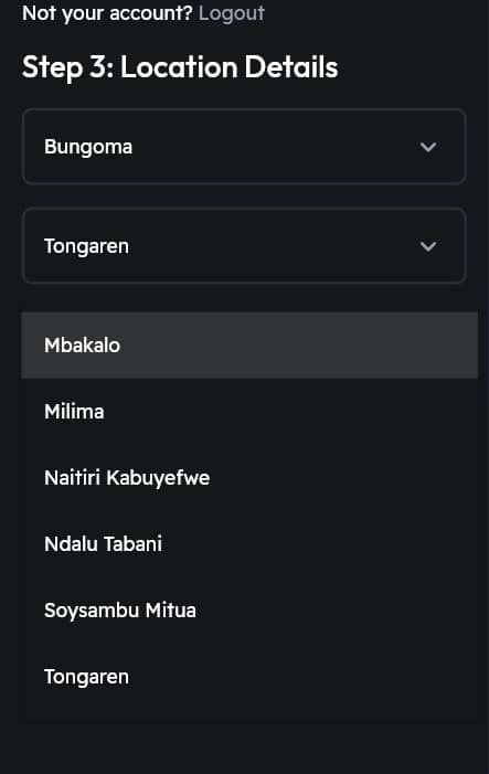 Application Form Step 3
