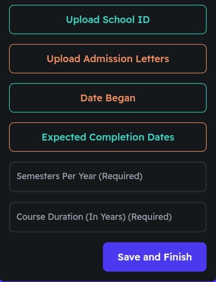 Application Form Step 4